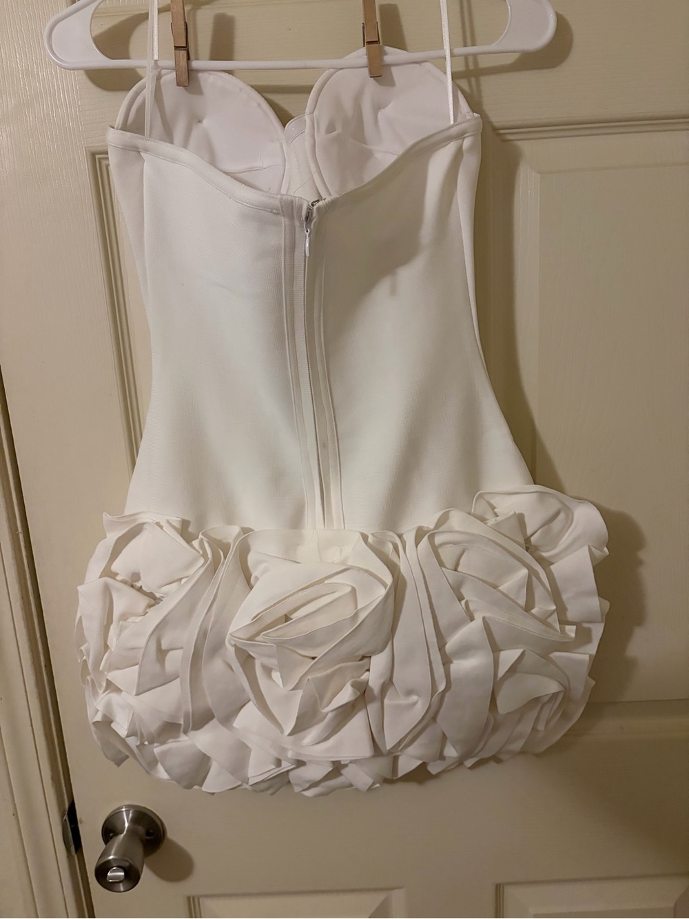 Fashion Nova Blessed Beauty Ruffle Rosette Bandage Mini Dress - Picture 4 of 8